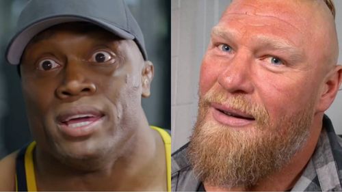 Bobby Lashley (left) and Brock Lesnar (right)