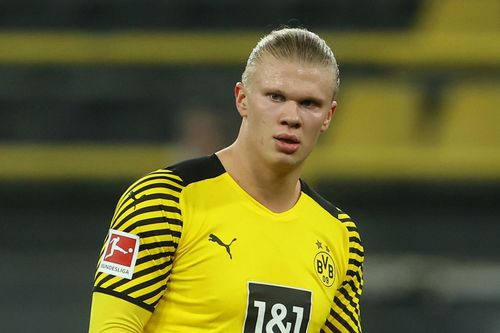 Erling Haaland in action for Borussia Dortmund in the Bundesliga.