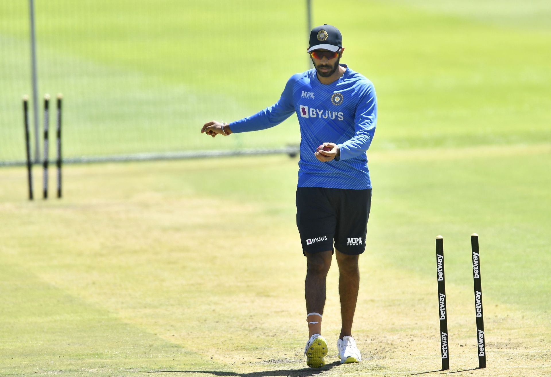 Jasprit Bumrah during a net session. Pic: Getty Images