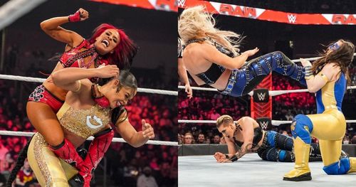 Top female stars in action on the most recent Monday Night RAW episode.