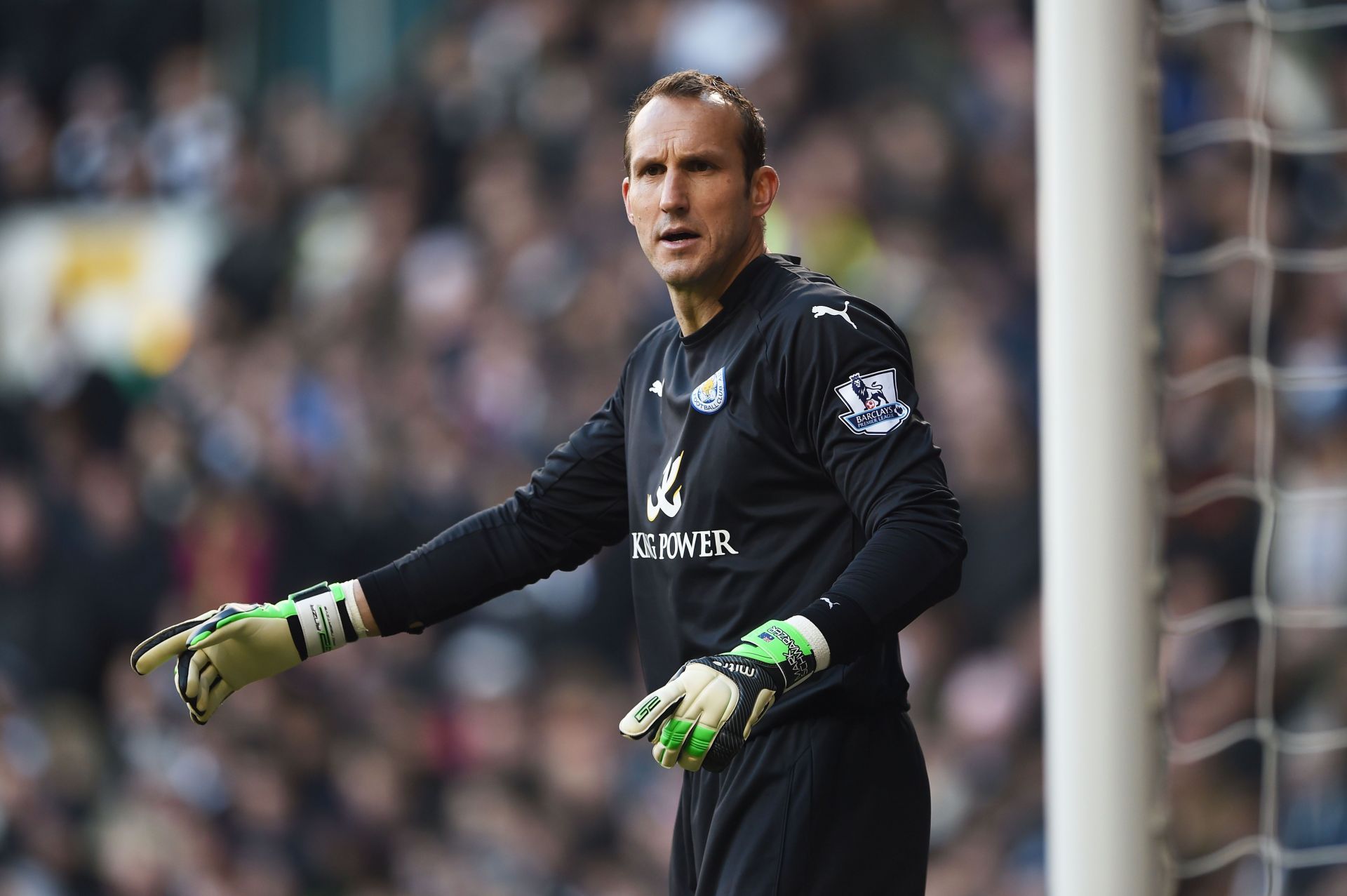 Mark Schwarzer during a Tottenham Hotspur vs Leicester City game