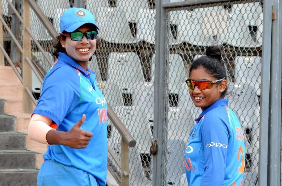 Goswami (L) and Mithali Raj (R) have been two pillars of the Indian Women's team for the past two decades. (Image: Jhulan Goswami on Facebook)