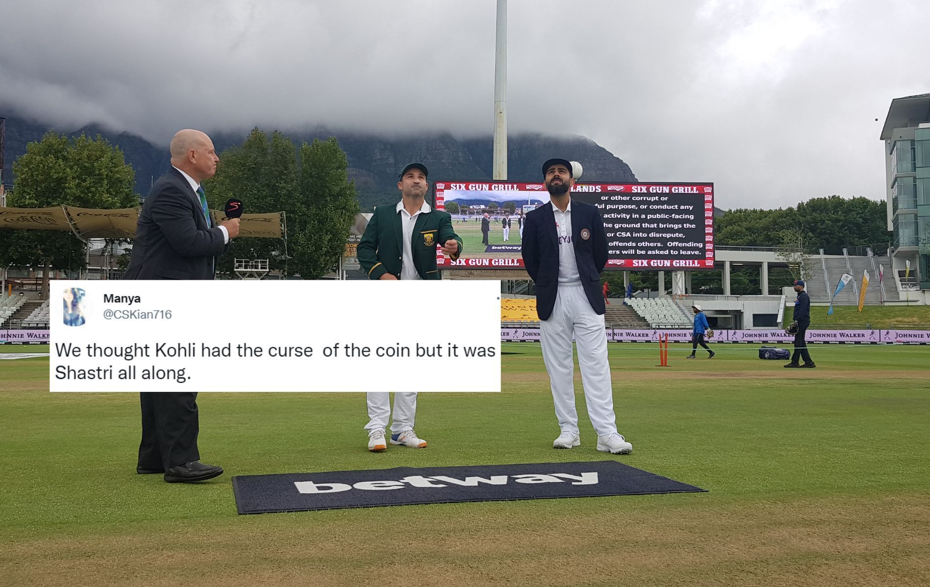 India won the toss and opted to bat in Cape Town.