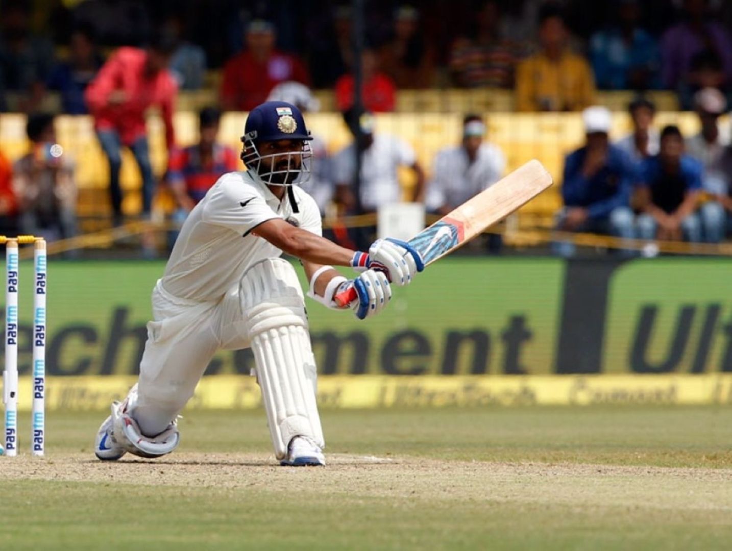 Ajinkya Rahane during his 188 vs New Zealand • Oct 09, 2016 © BCCI - ESPN cricinfo