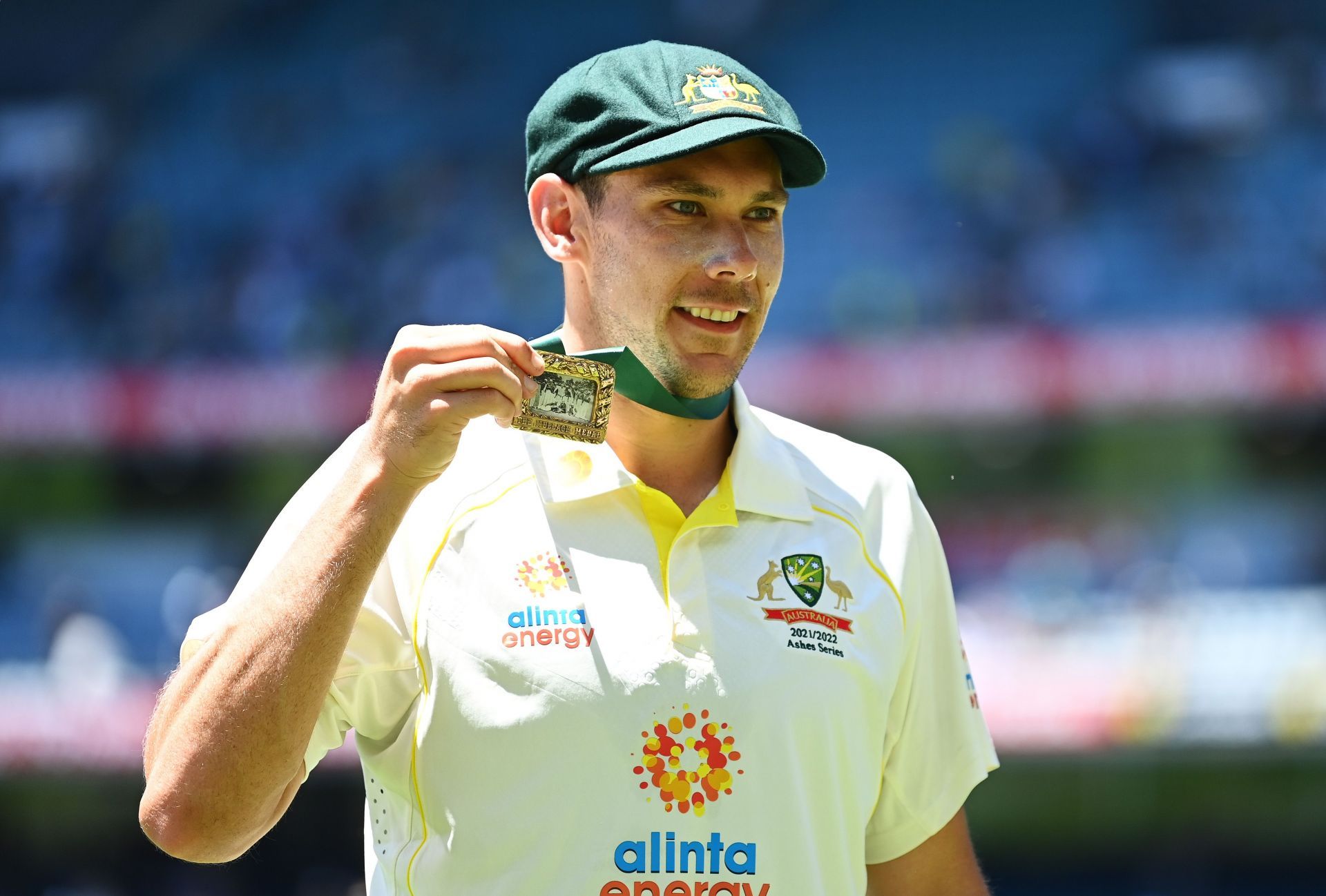 Scott Boland became the first Australian to receive the Johnny Mullagh Medal having been named Player of the Match in the Boxing Day Ashes Test.