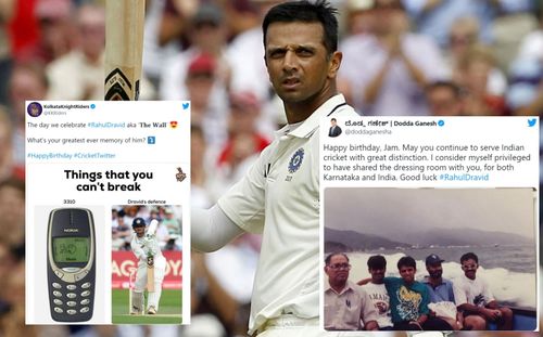 Twitterati wishes Rahul Dravid on his 49th birthday.