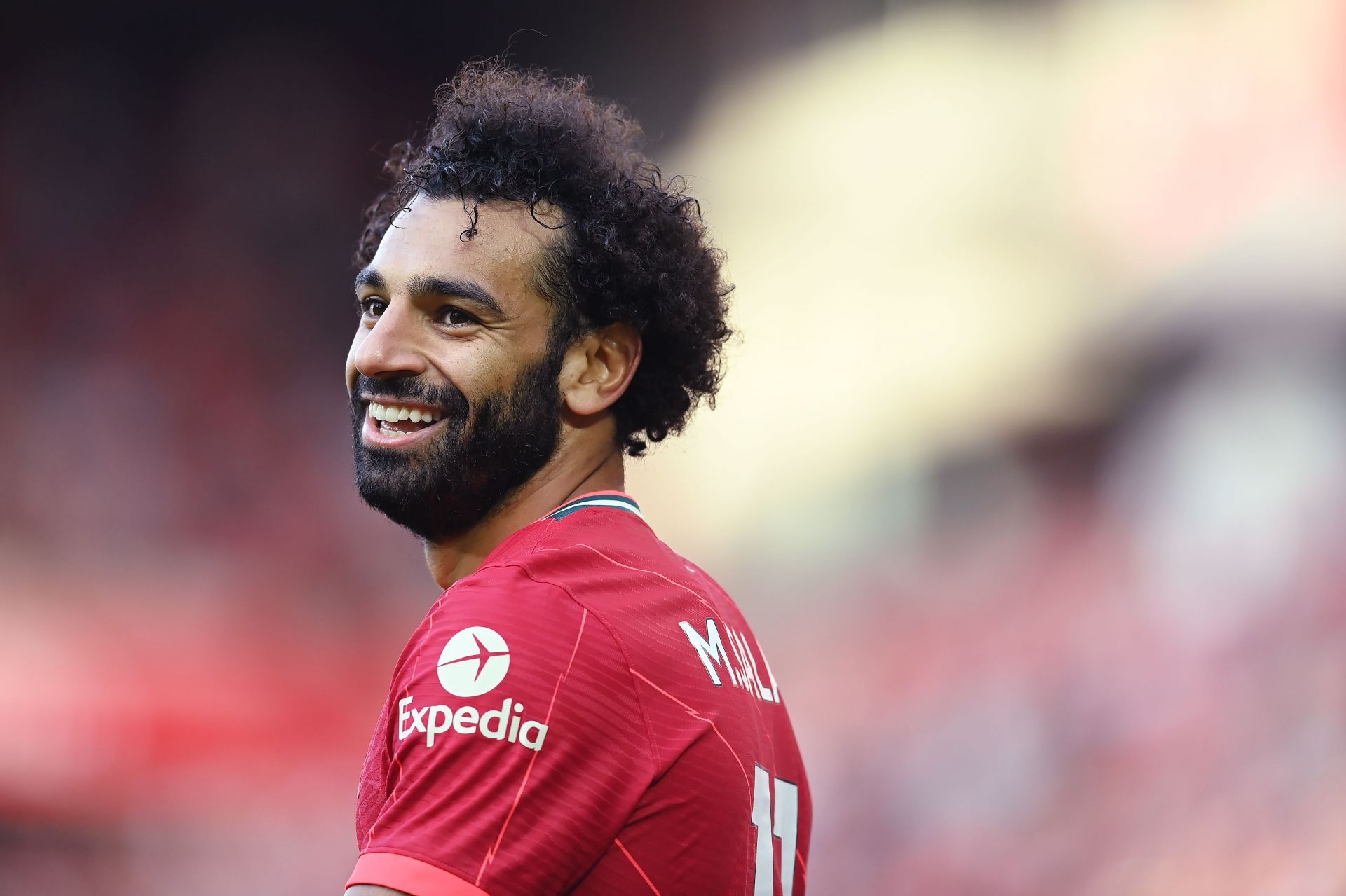 Mo Salah in the Liverpool v Chelsea Premier League match