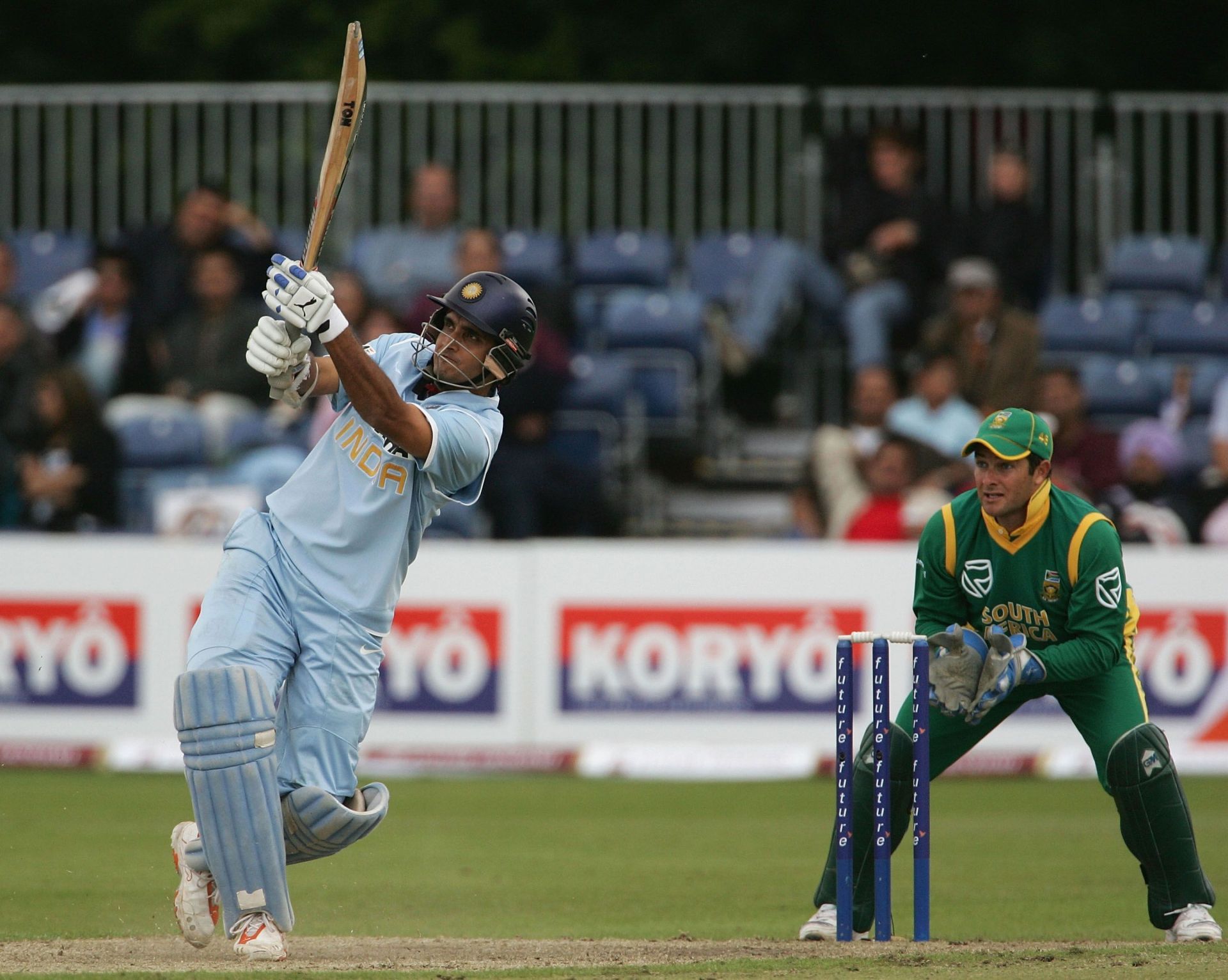 Sourav Ganguly batting in an ODI against South Africa. Pic: Getty Images