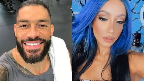 Roman Reigns (left) and Sasha Banks (right)