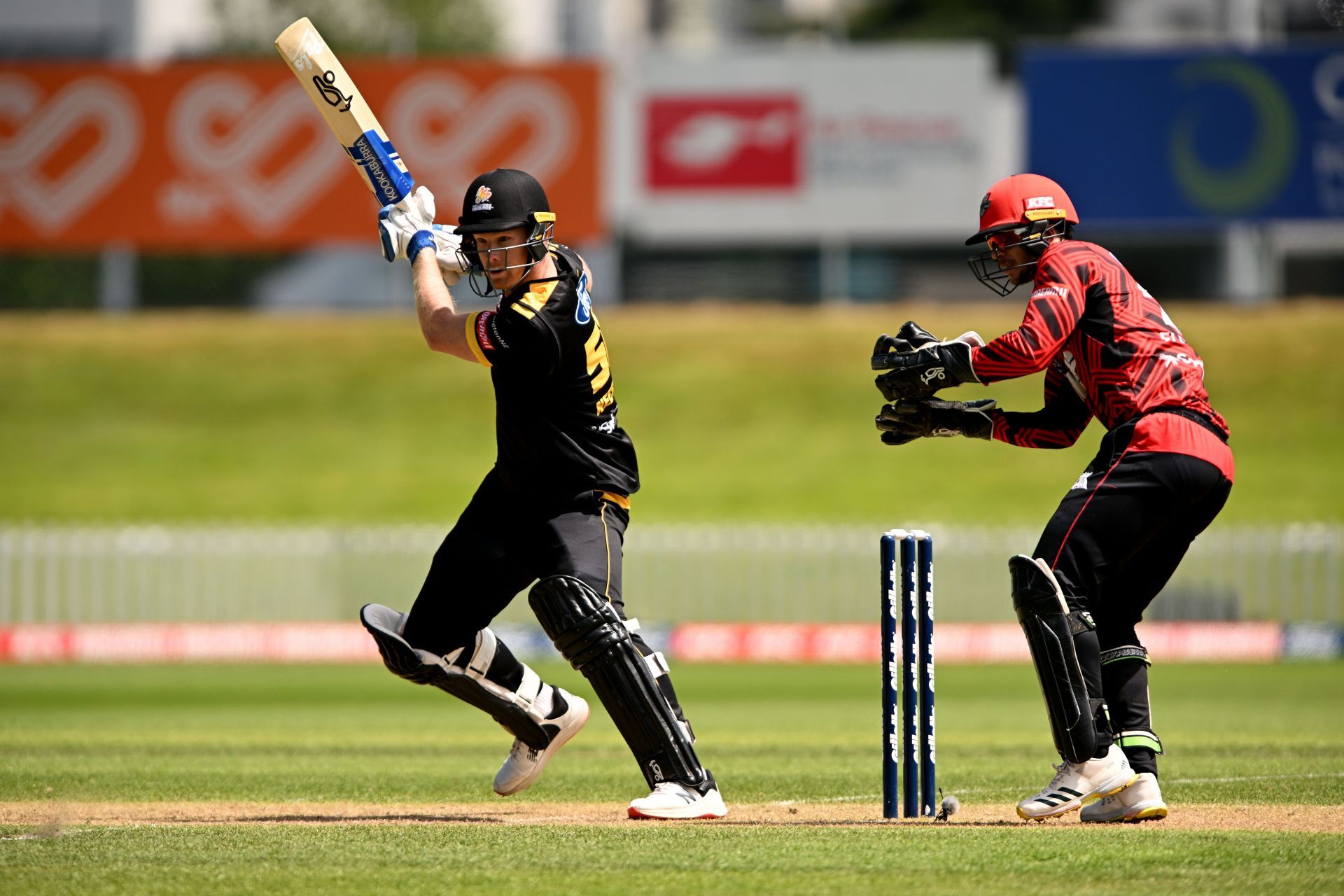 Jimmy Neesham of the Firebirds bats during the Super Smash. Pic: Getty Images