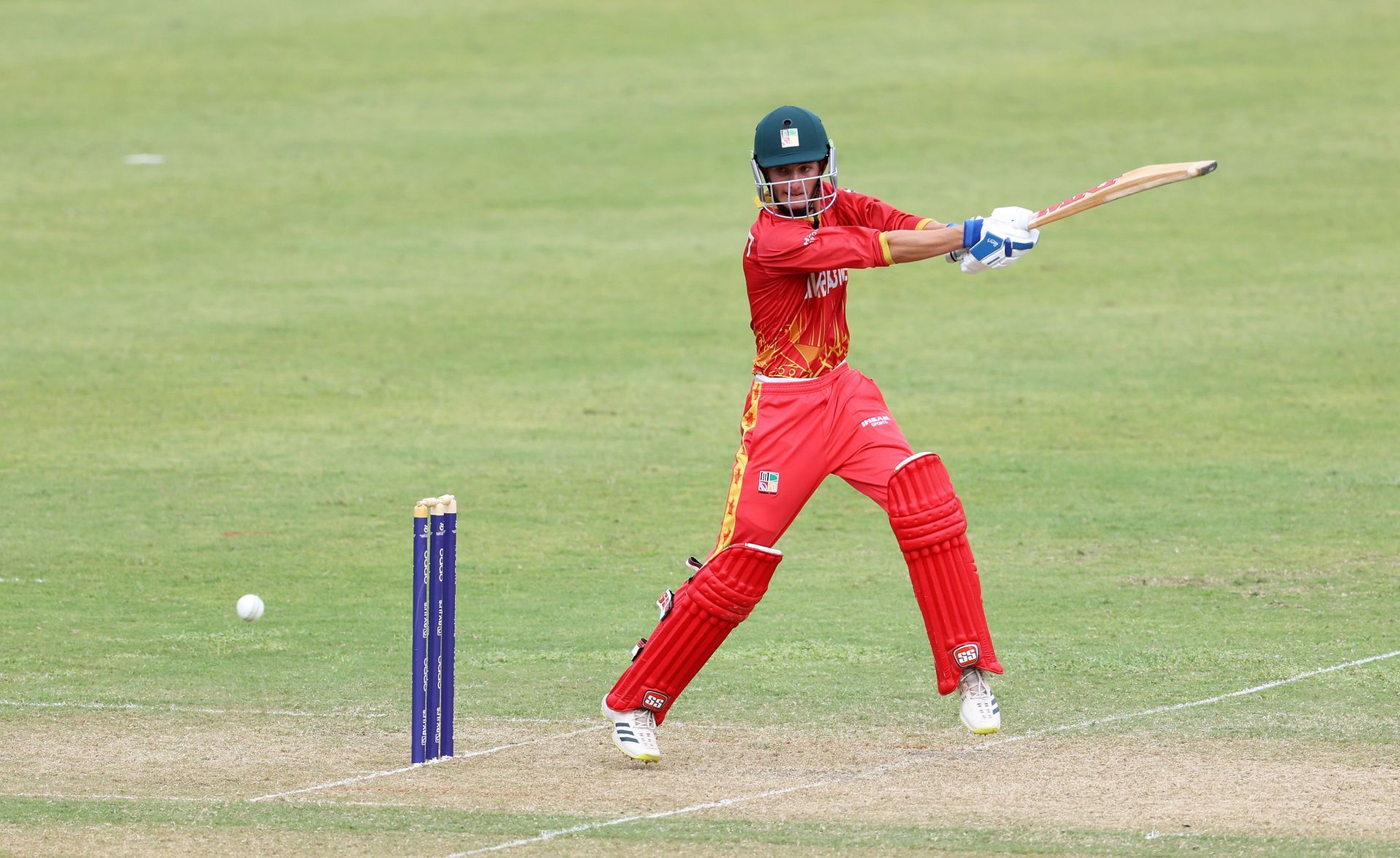 Zimbabwe U19 batter in action during U19 World Cup 2022. Pic Courtesy: Cricket World Cup