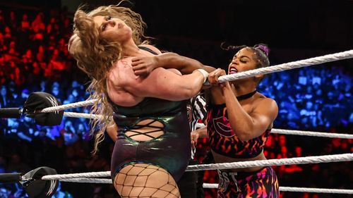 WWE RAW Stars Doudrop and Bianca Belair