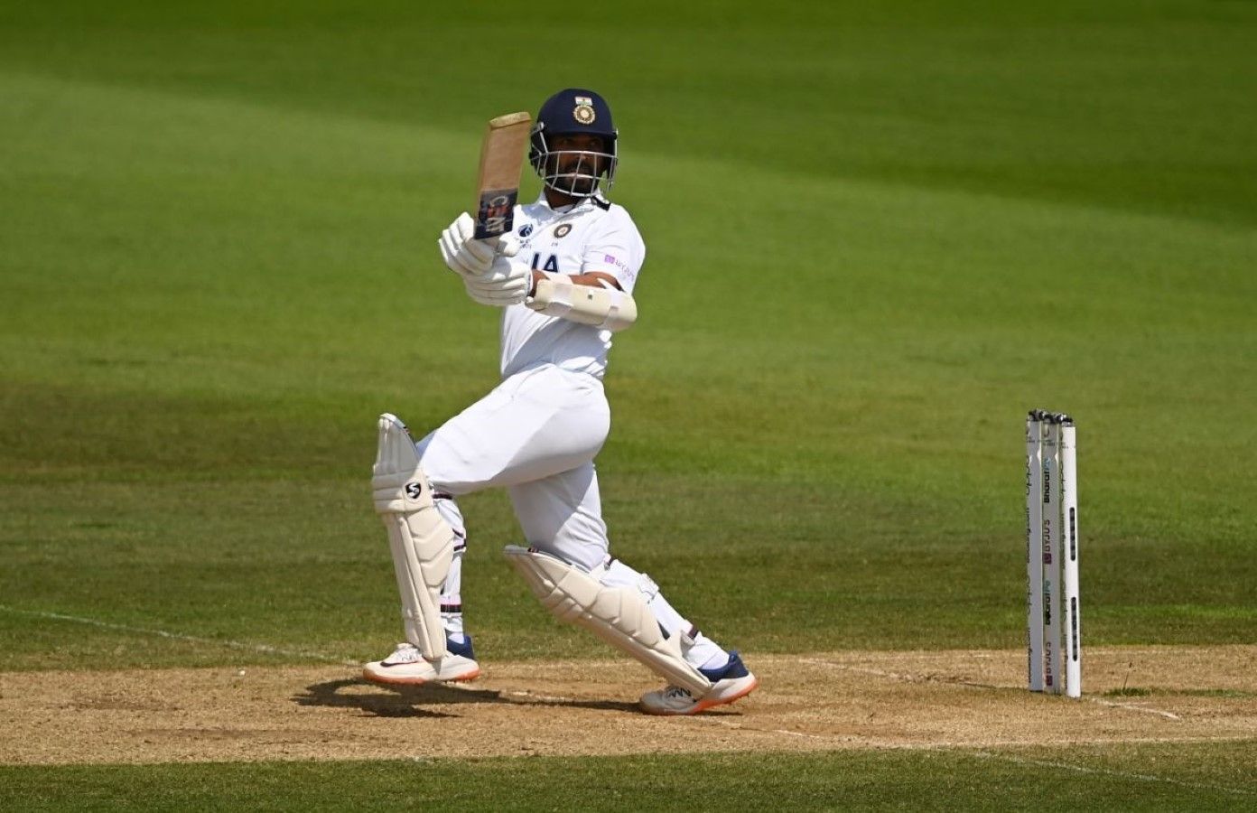 Ajinkya Rahane exhibiting a pull shot &bull; Jun 23, 2021 &copy; Getty Images - ESPN cricinfo