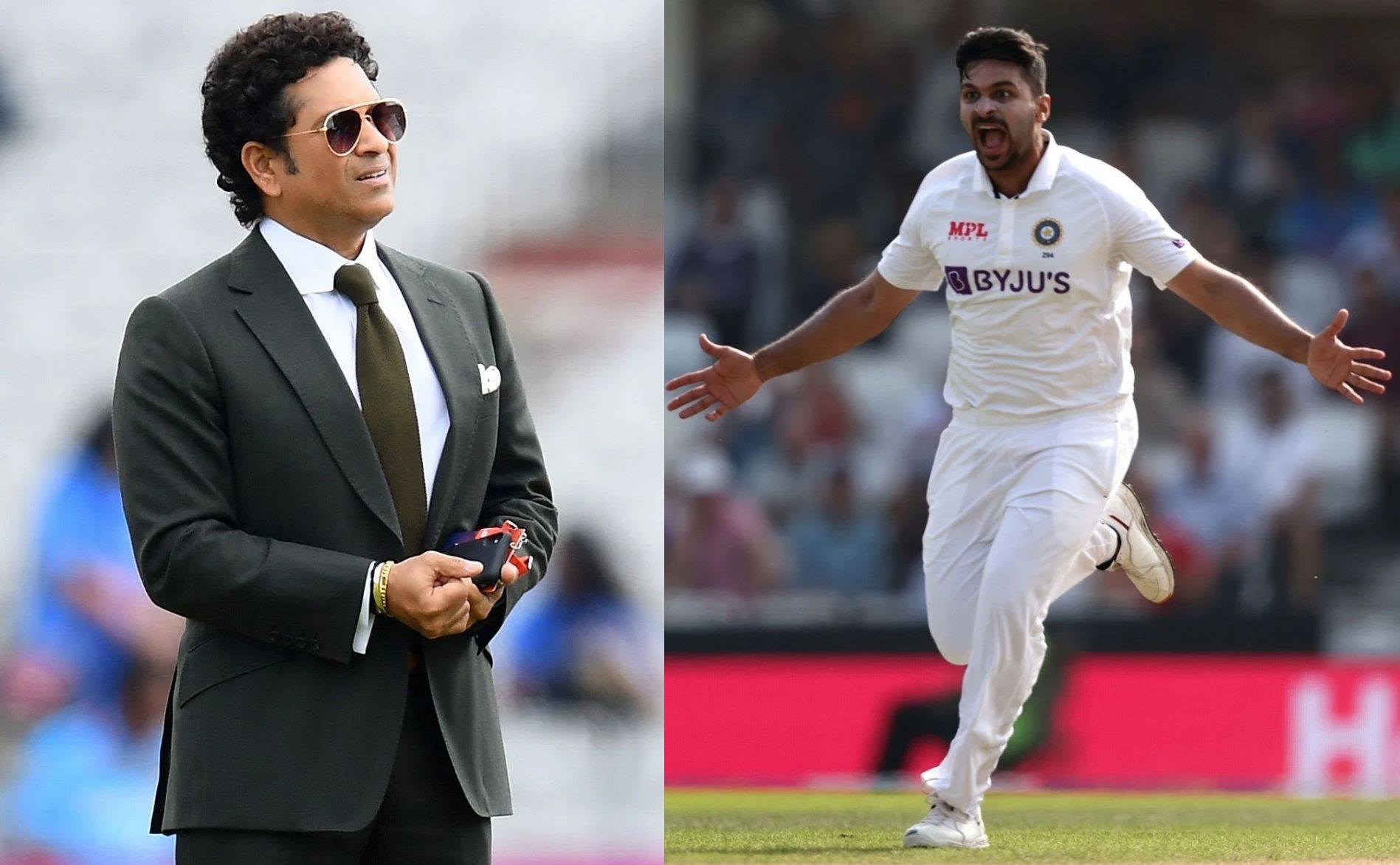 Sachin Tendulkar (left) and Shardul Thakur. Pics: Getty Images