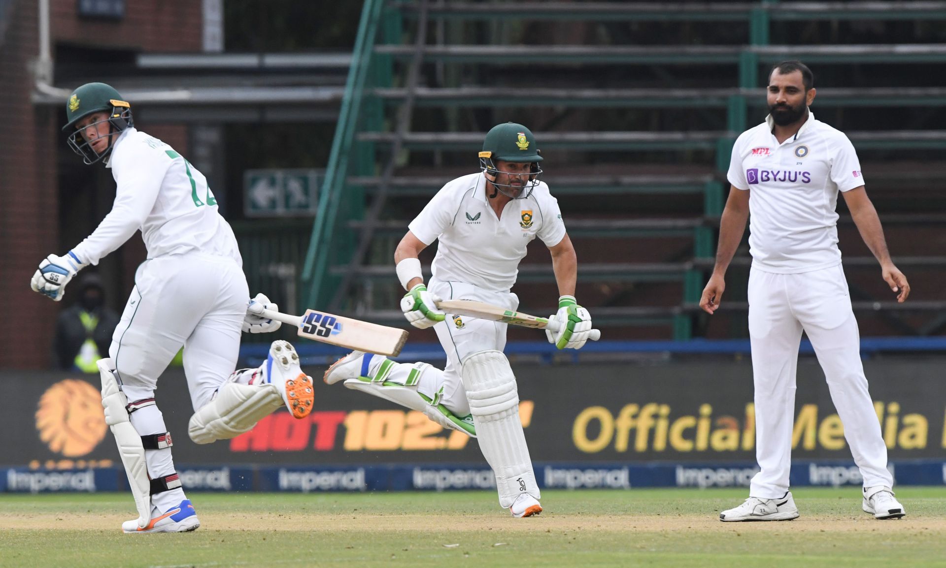 India struggled with a wet ball