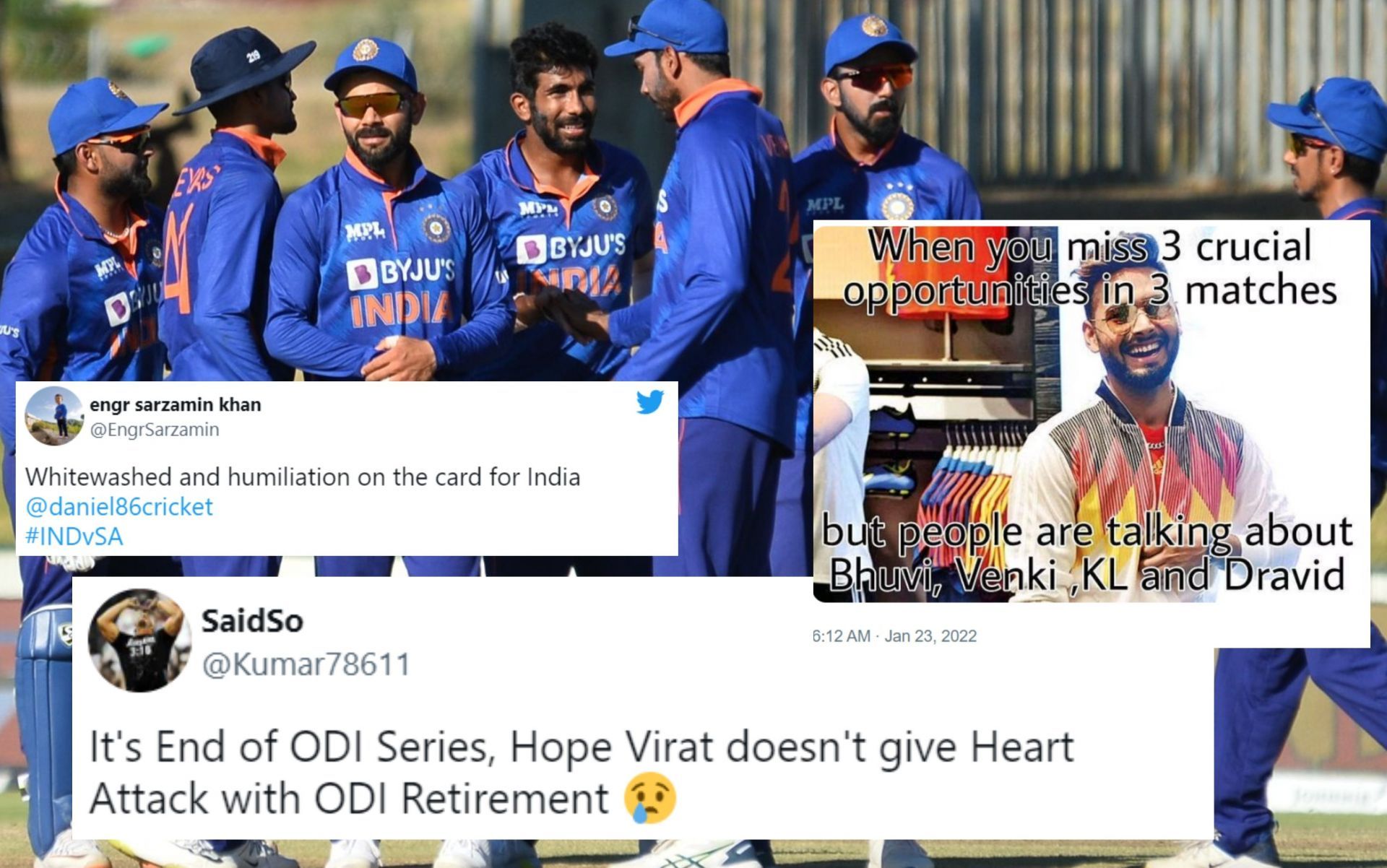 Indian fans already give up hope after another ordinary bowling performance in 3rd ODI vs SA