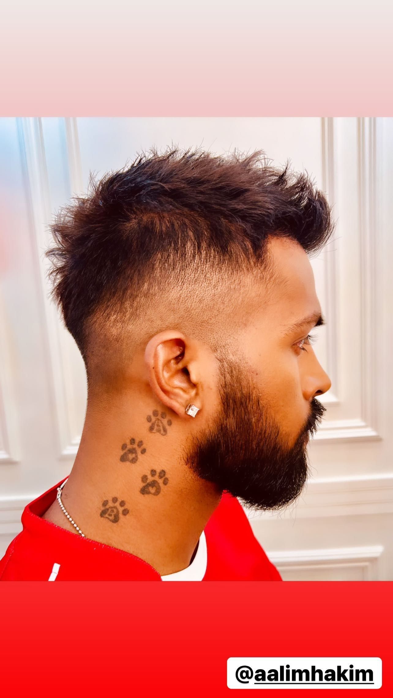 Hardik Pandya with his new hairstyle (Credit: Hardik Pandya/Instagram)