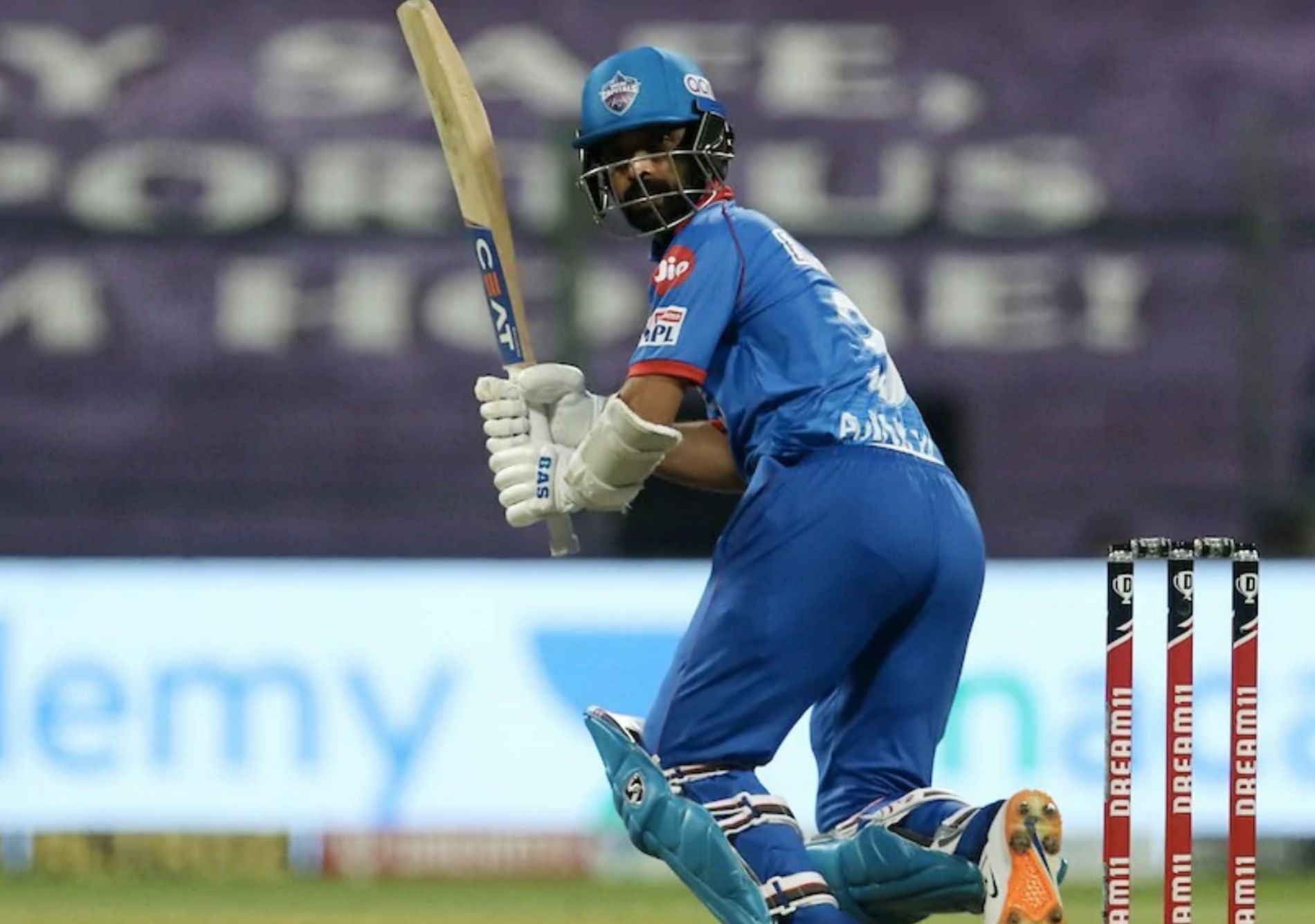 Ajinkya Rahane batting for Delhi Capitals (DC) in the IPL. Pic: IPLT20.COM