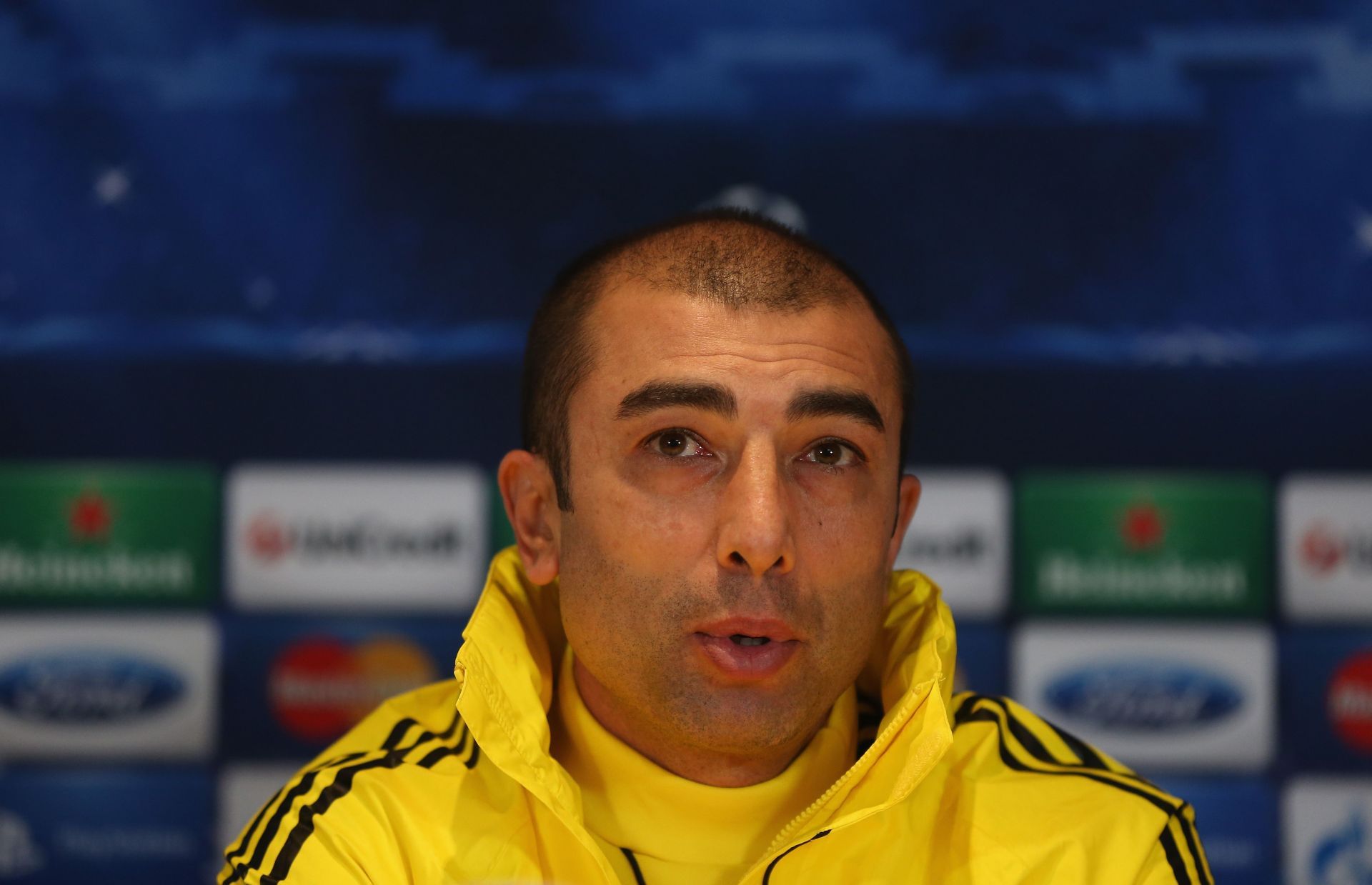 Roberto di Matteo speaks at a press conference