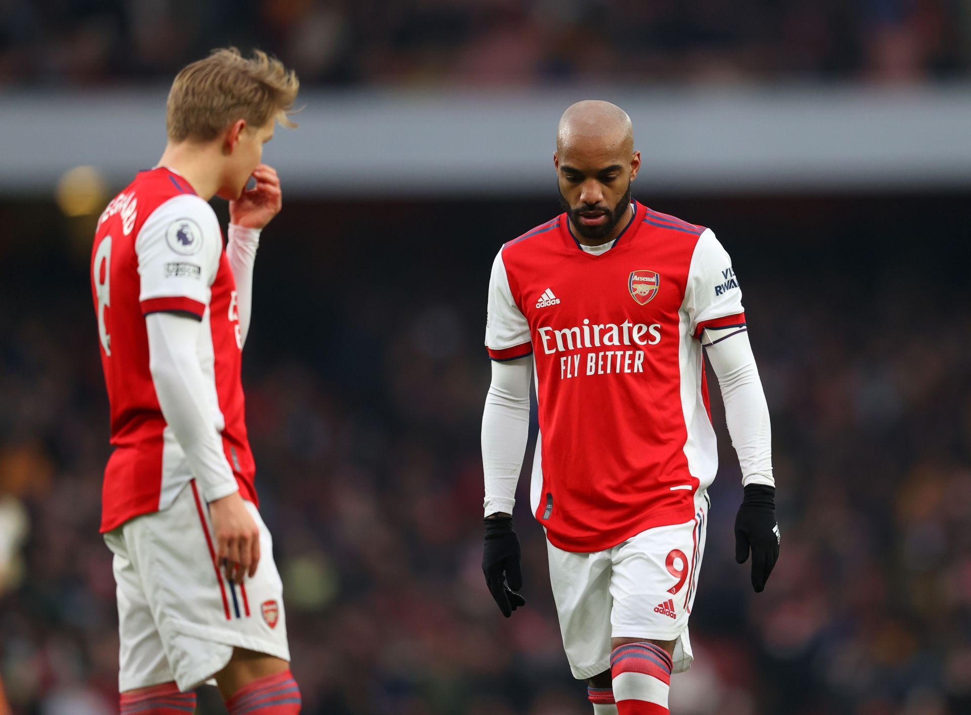 Martin Odegaard and Alexandre Lacazette 