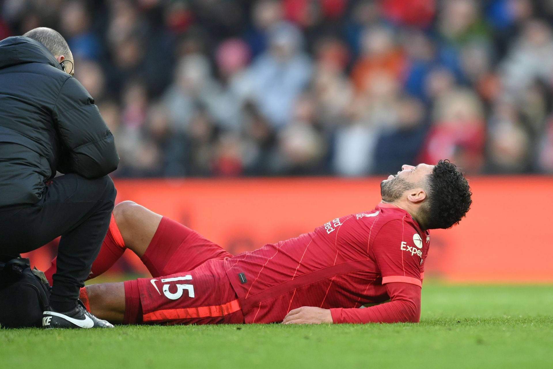 Alex Oxlade-Chamberlain was unable to continue and had to be substituted in the second half