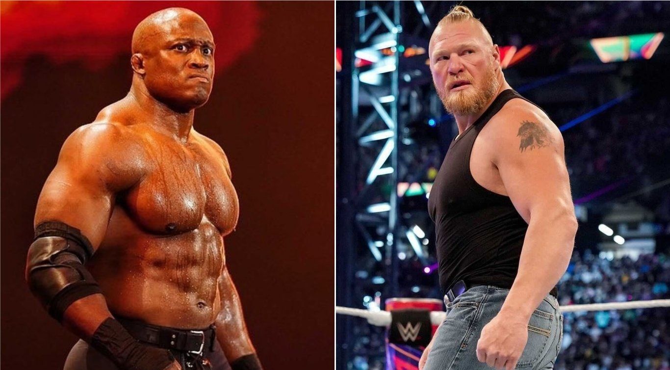 Bobby Lashley and WWE Champion Brock Lesnar