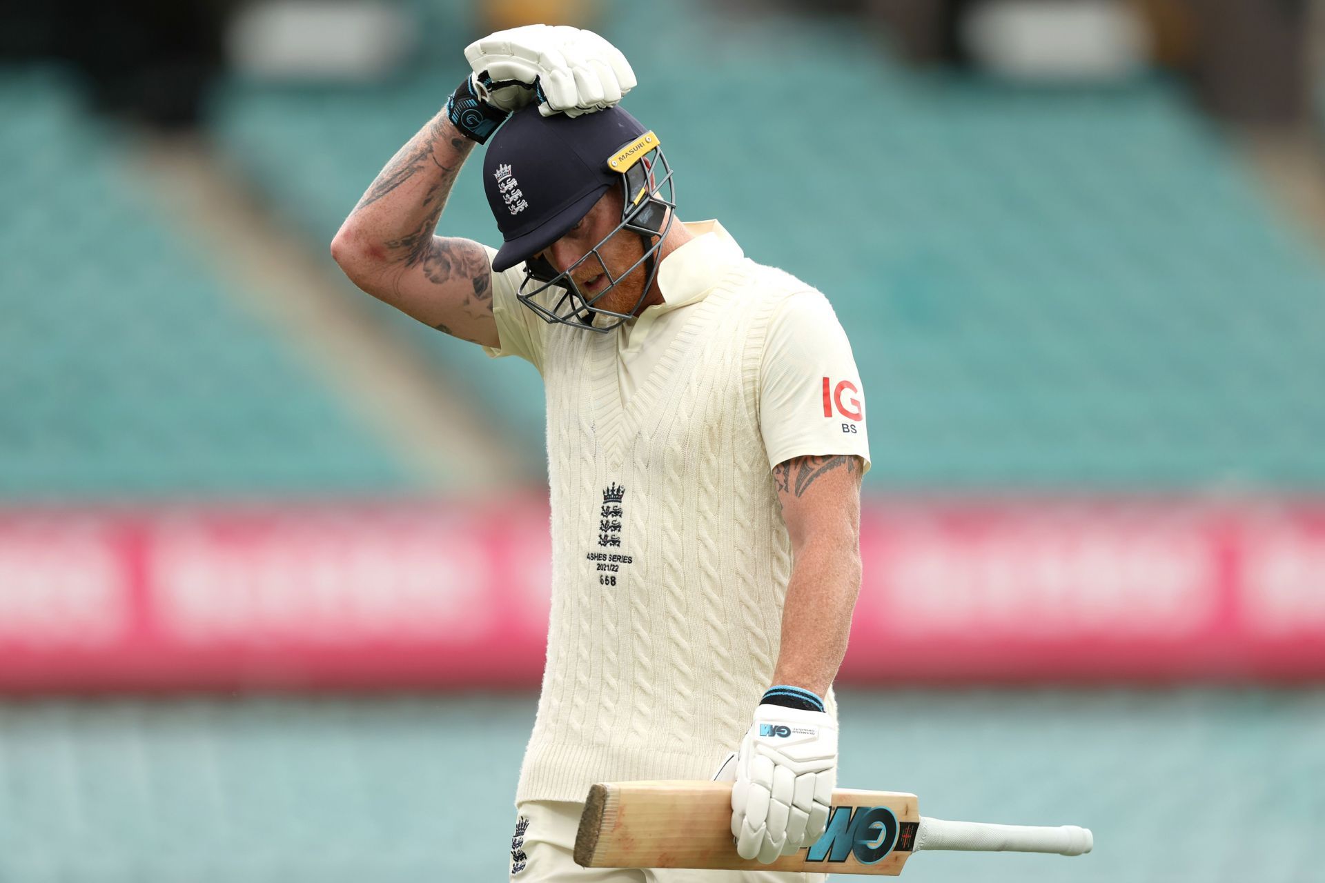 Stokes is dejected after losing his wicket