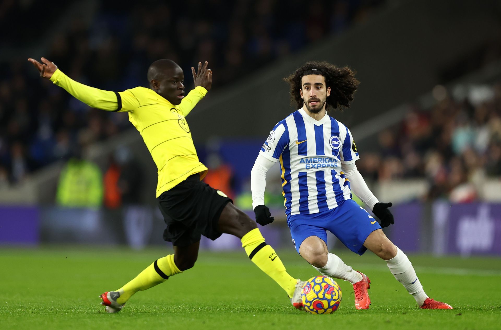 N'golo Kante (left) provided the assist for the game's opening goal.