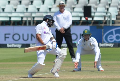 The former captain ducks a short ball. Pic: Getty Images