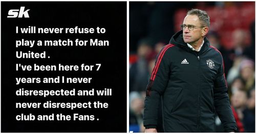 Anthony Martial has hit back at Ralf Rangnick's claims.