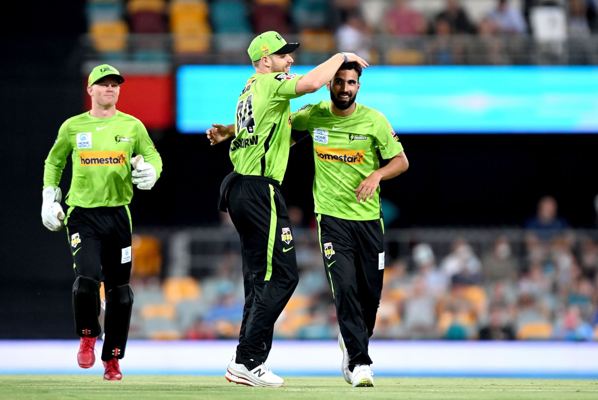 Saqib Mahmood (right) and Sam Billings (left) have been in scintillating form for Sydney Thunder in the ongoing BBL season.