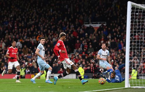 Marcus Rashford's goal for United in the last minute