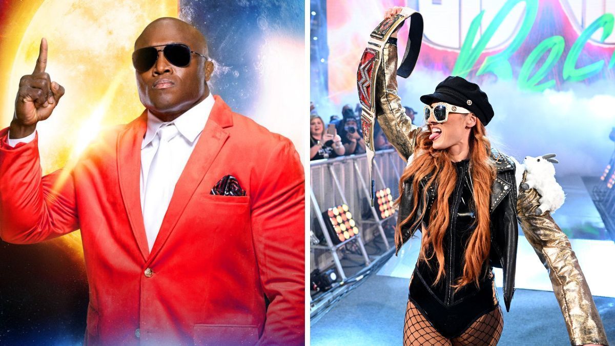 Bobby Lashley (left); RAW Women&#039;s Champion Becky Lynch (right)