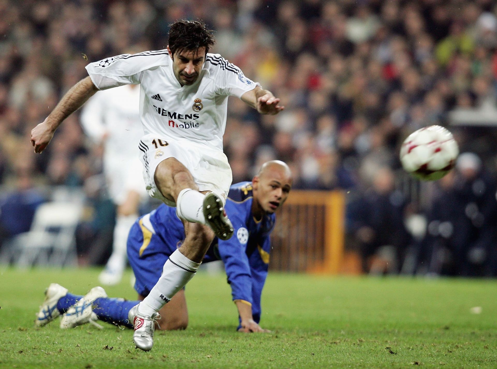 Luis Figo in action for Real Madrid v Juventus