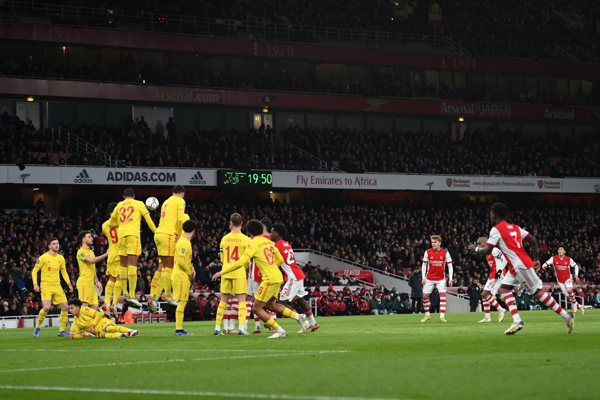 Alexandre Lacazette's free-kick hit the crossbar within the first few moments of the game.