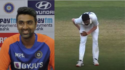 Ravichandran Ashwin (L) provides an update on Mohammed Siraj's hamstring issue.