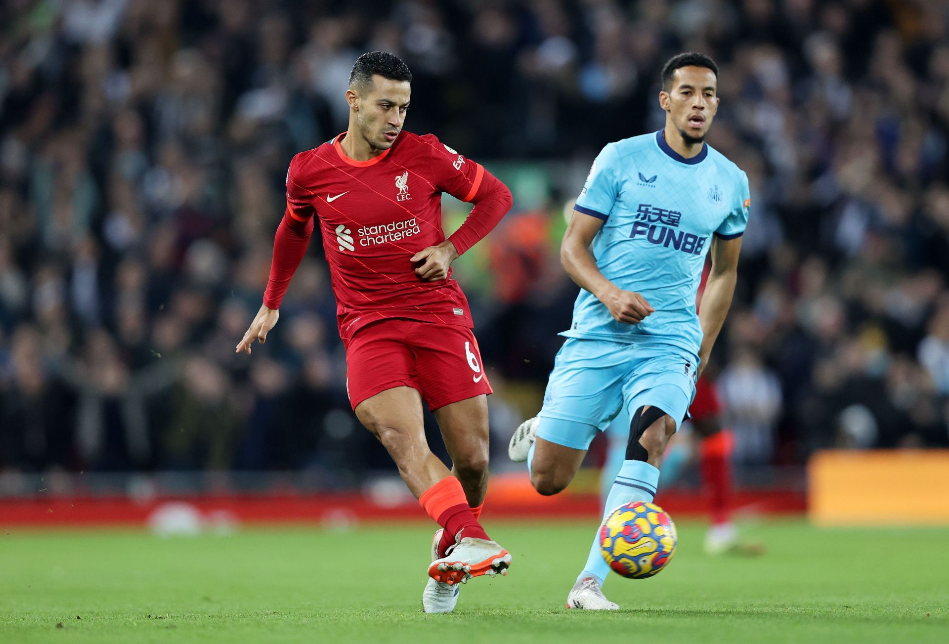 Thiago Alcantara in action for the Reds