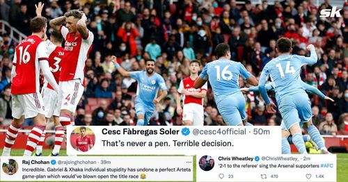 Twitter reacts to Manchester City's late win over Arsenal.