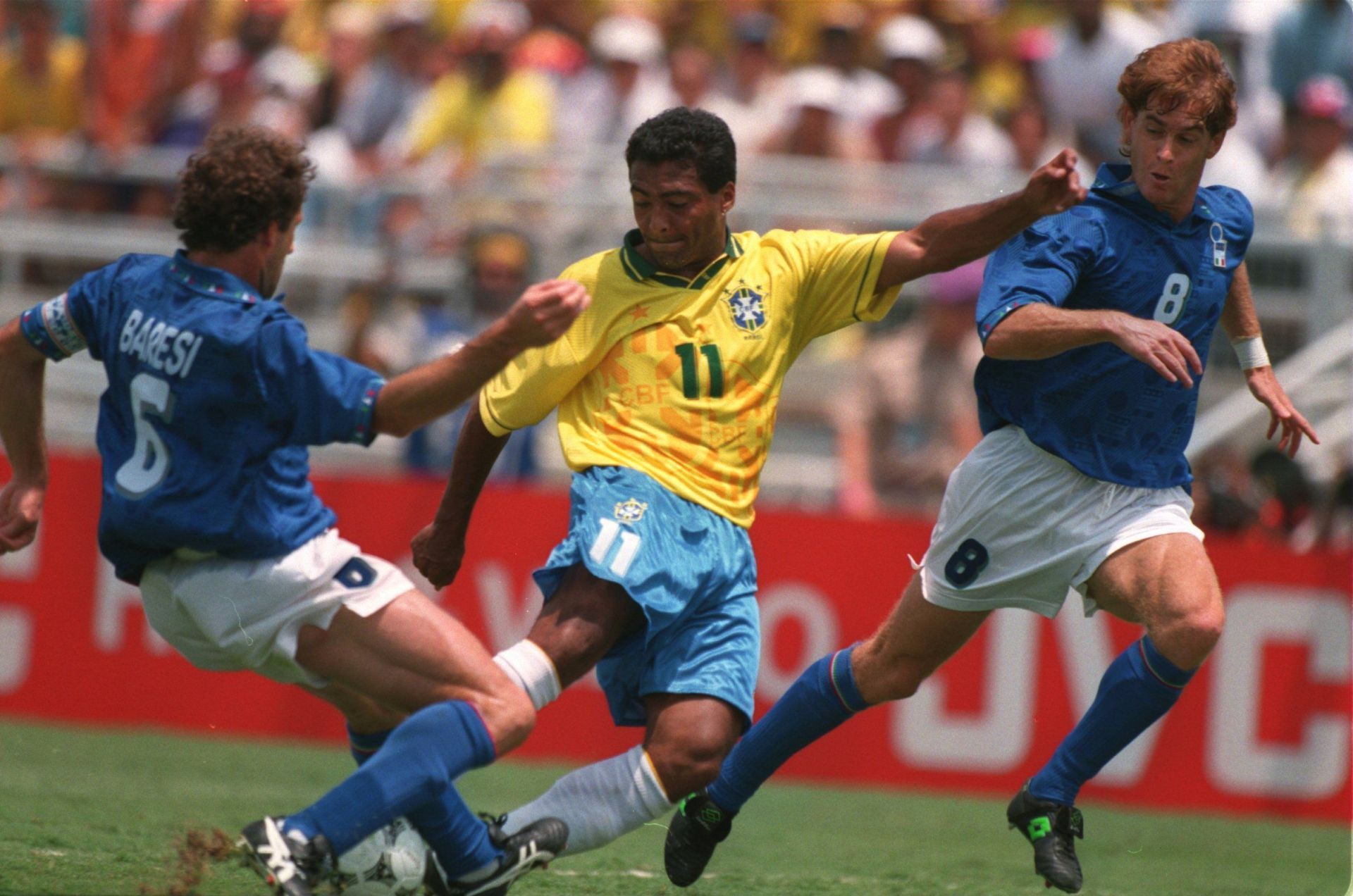 Romario in action in the 1994 World Cup Final