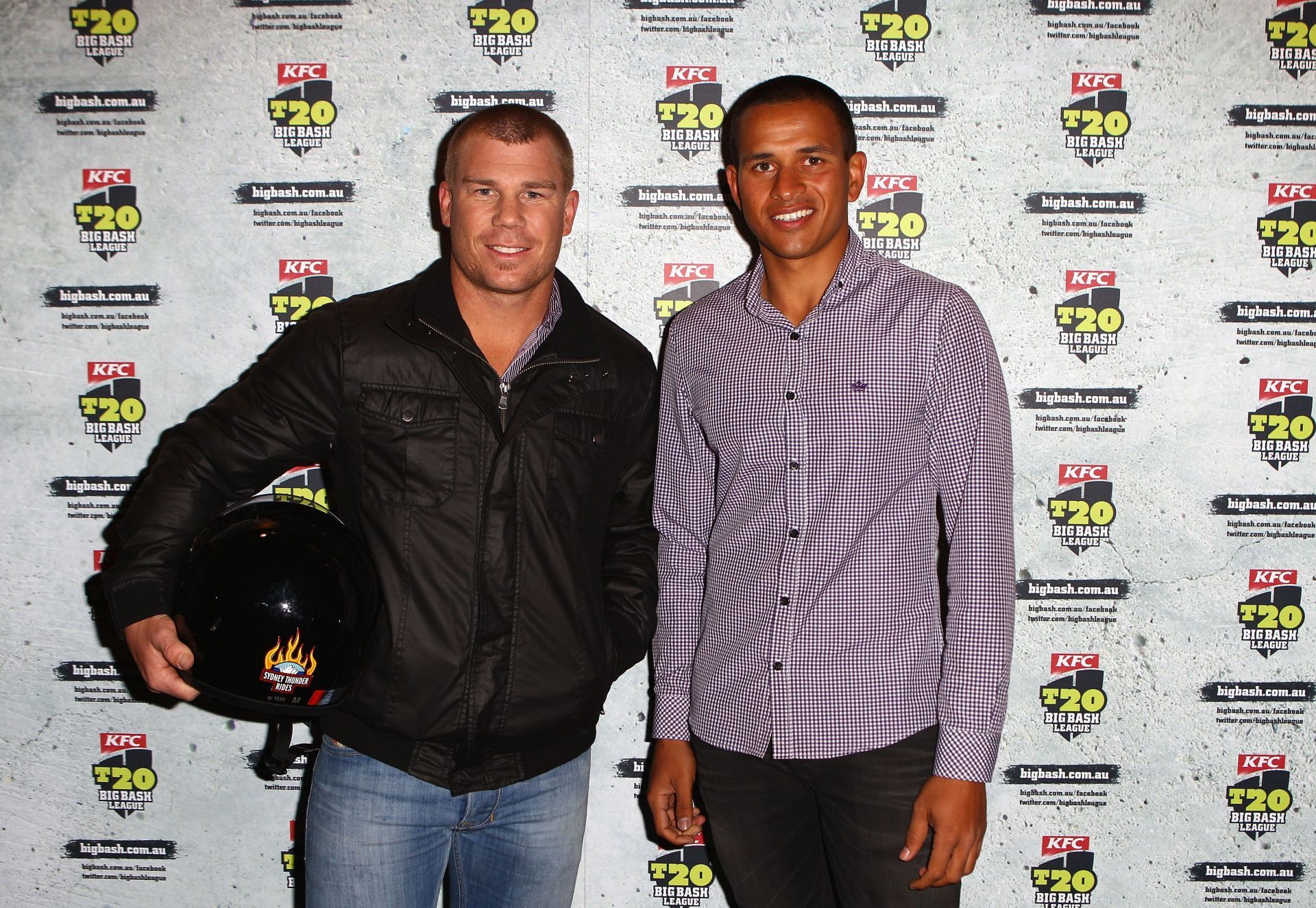 David Warner (L) and Usman Khawaja. (Image source: Getty)