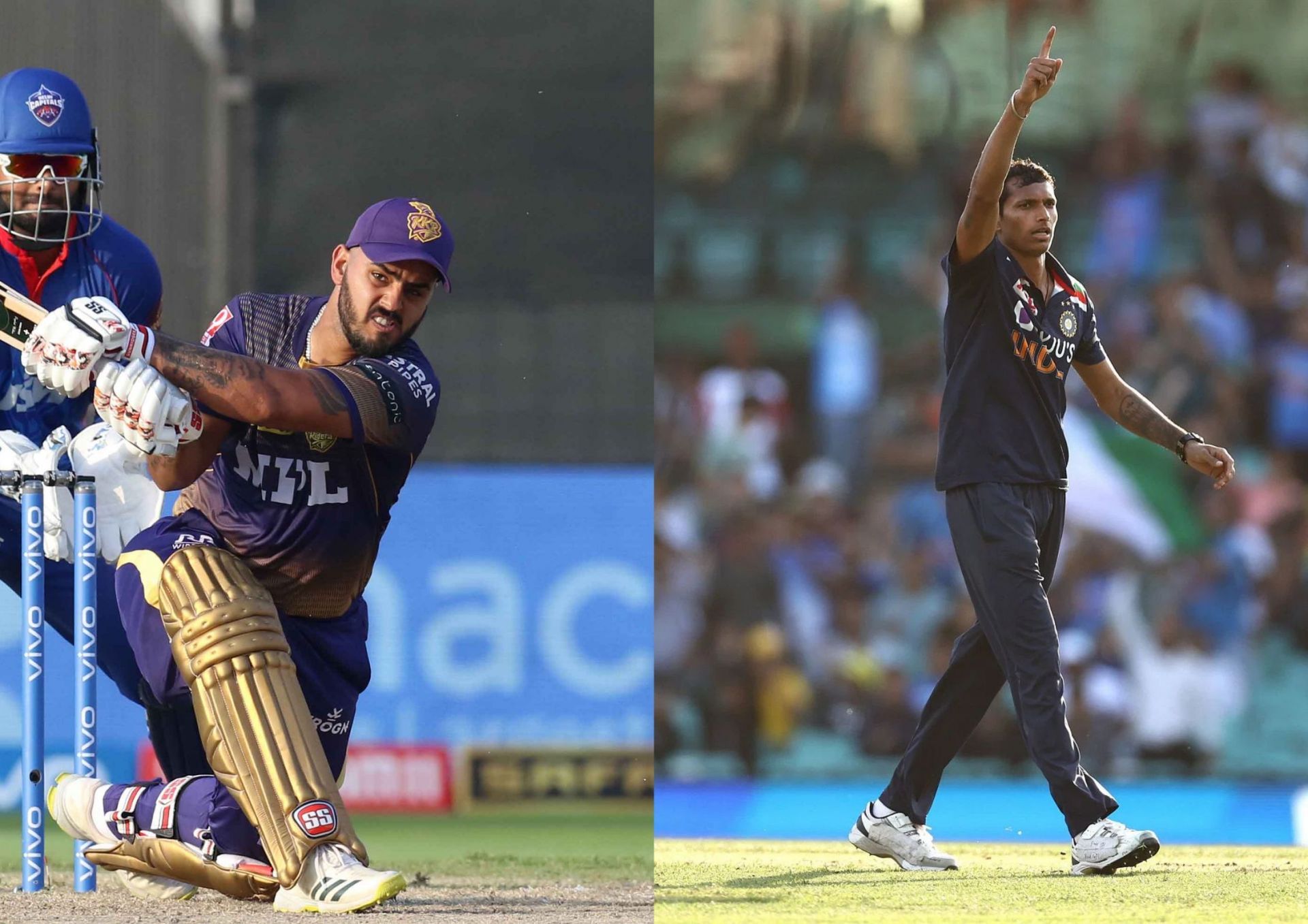 Delhi Capitals could pick up local players such as Nitish Rana and Navdeep Saini at the mega auction (Picture Credits: Deepak Malik/Sportzpics/IPL; Getty Images).