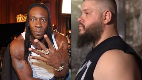 Hall of Famer Booker T (left) and Kevin Owens (right)