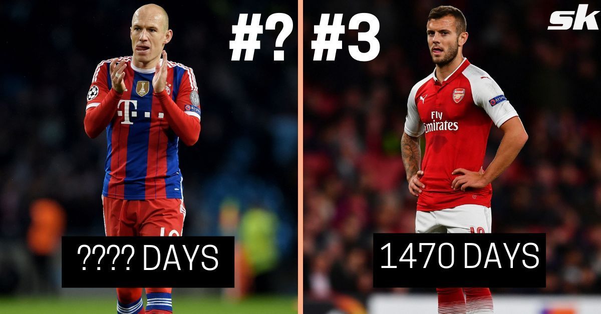 Arjen Robben and Jack Wilshere were two excellent footballers hampered by injuries
