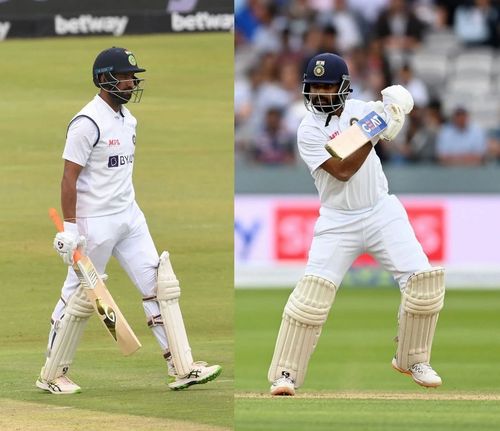 Cheteshwar Pujara and Ajinkya Rahane. Pics: Getty Images