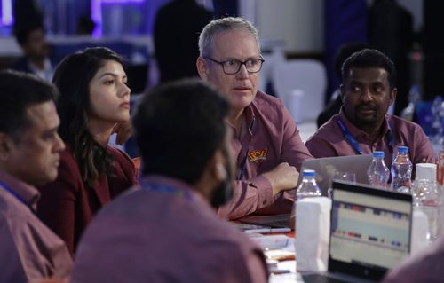 SRH during the IPL 2022 mega auction. Pic: IPLT20.COM