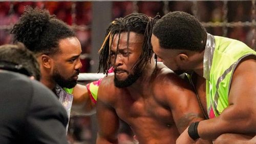 Kofi Kingston with Big E and Xavier Woods