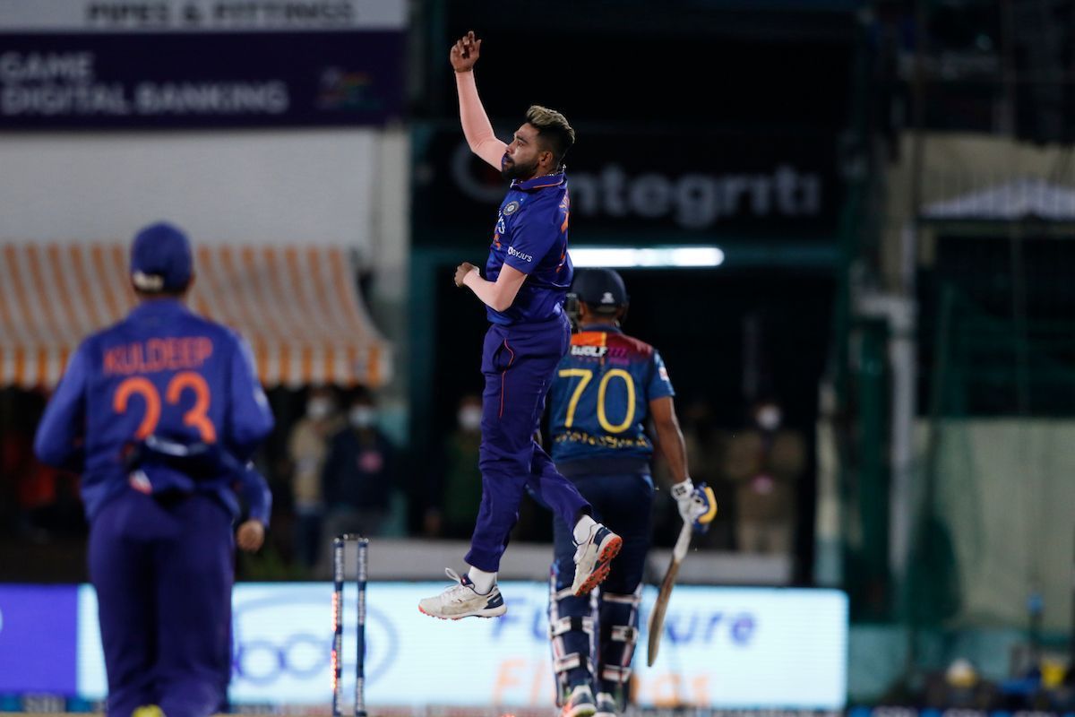 Playing his first game of the series, Mohammed Siraj bowled a fiery three overs in the powerplay