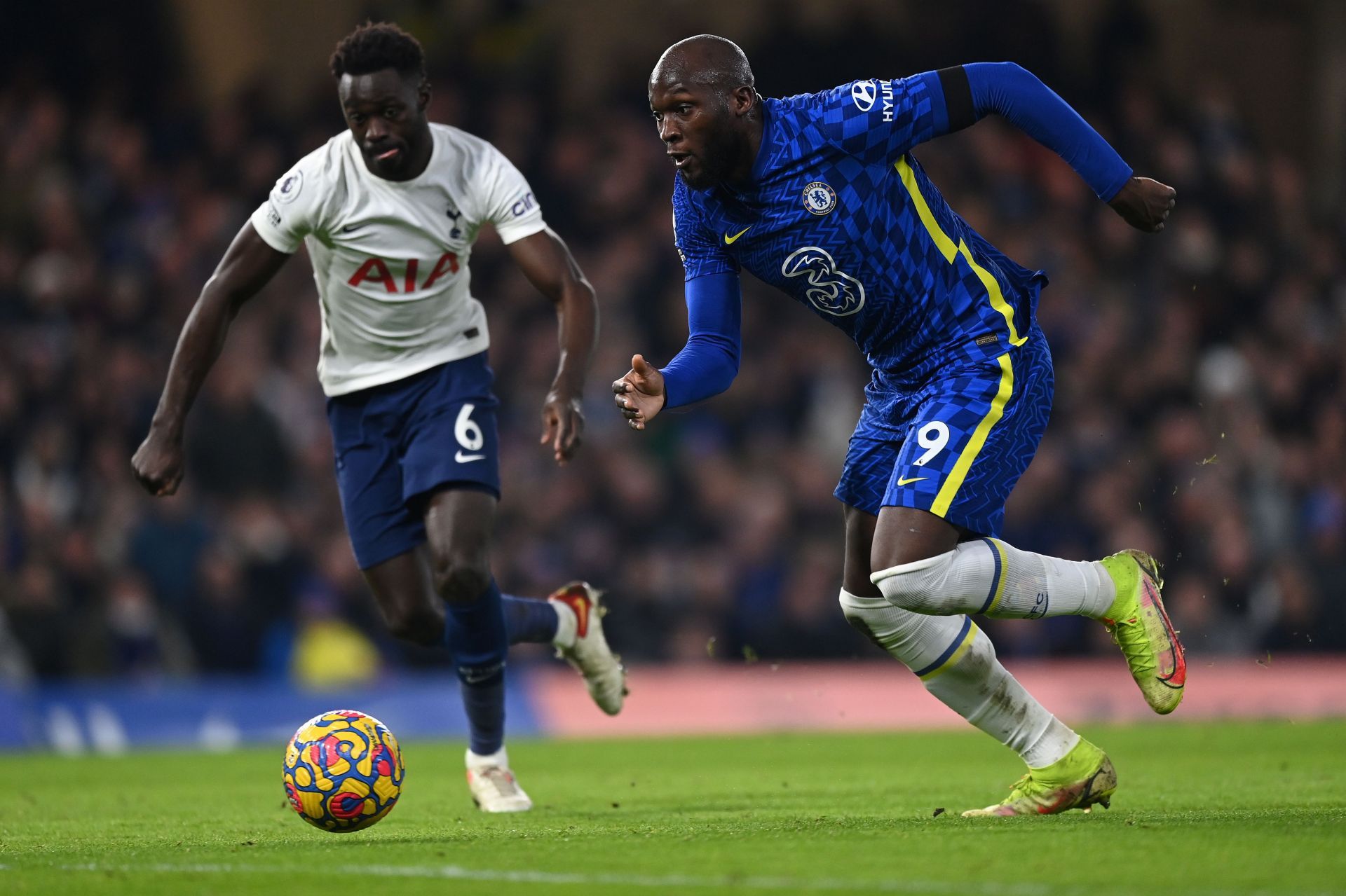 Romelu Lukaku in action for Chelsea.