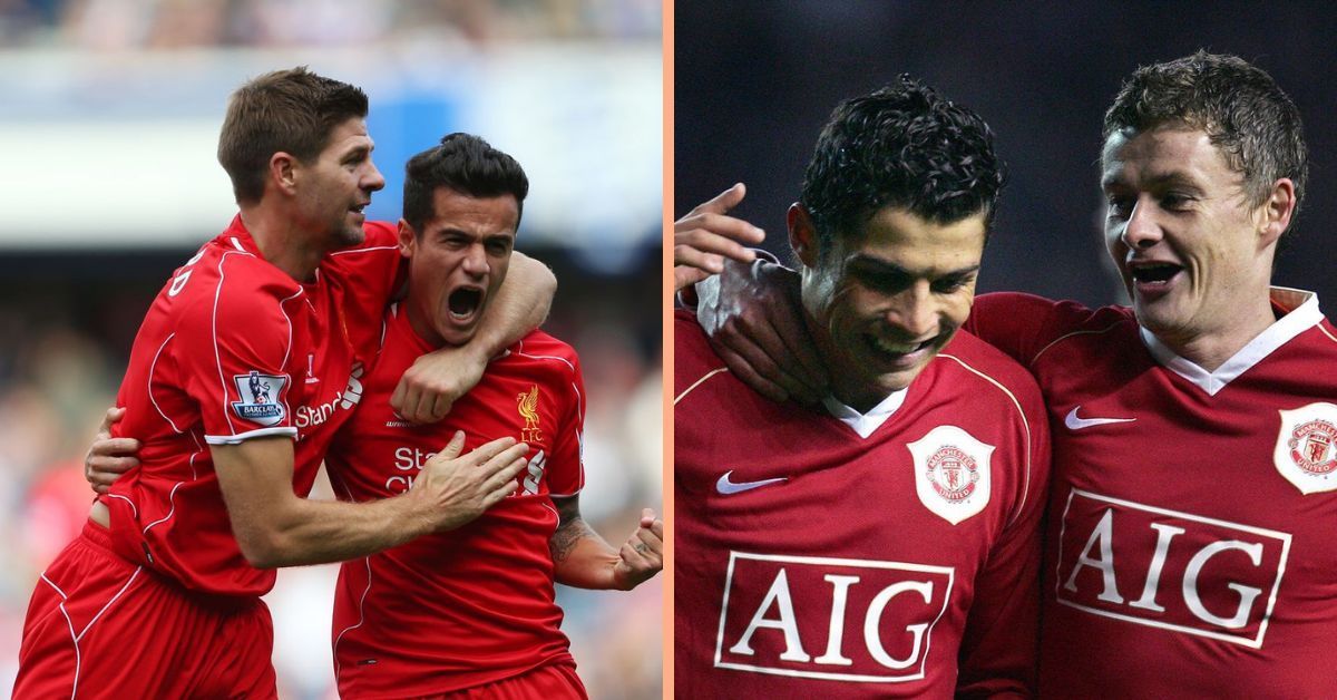 Steven Gerrard, Philippe Coutinho, Cristiano Ronaldo and Ole Gunnar Solskjaer