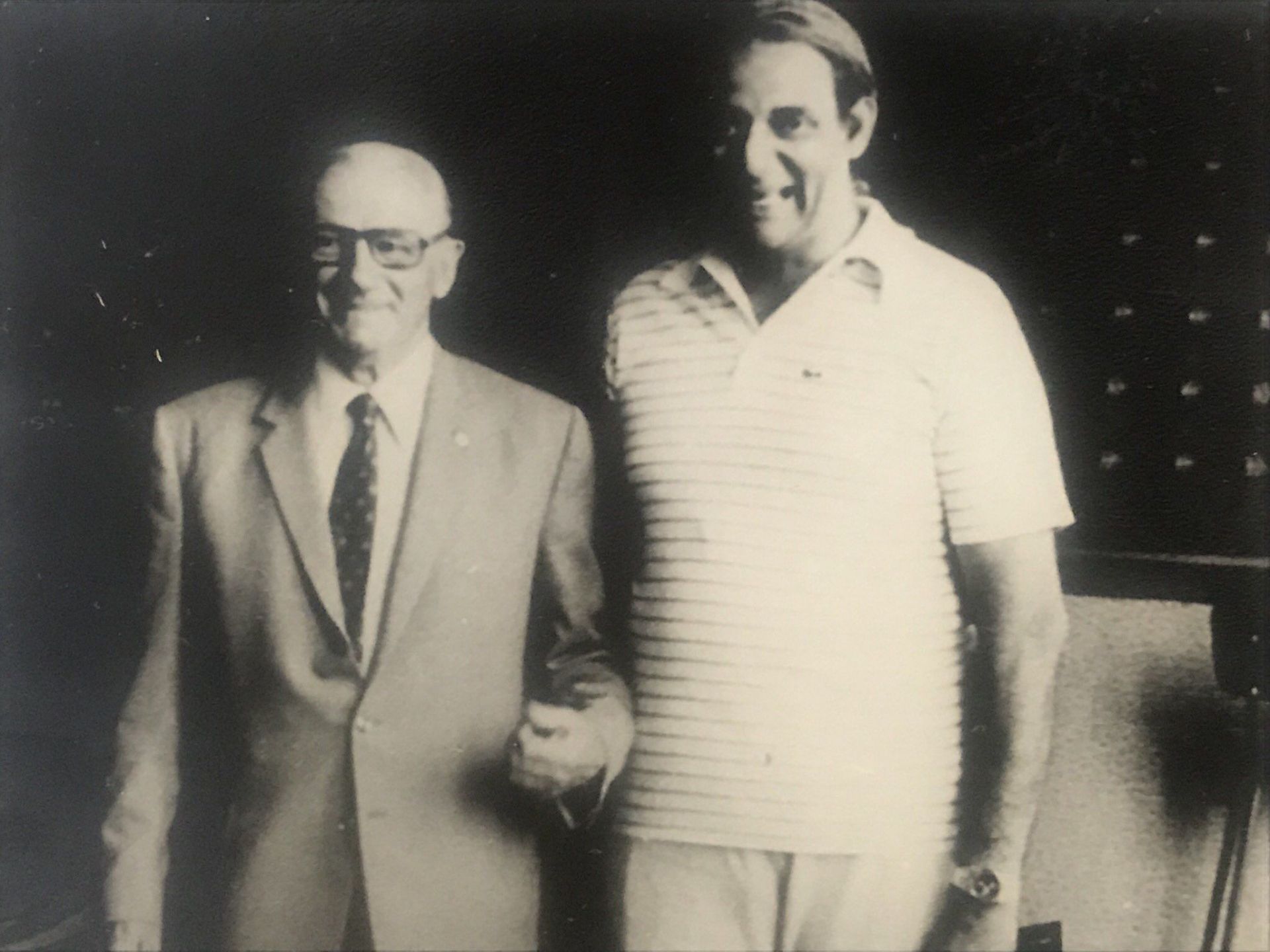 Raj Singh Dungarpur (seen here with Sir Don Bradman) got Rajasthan through to an unexpected victory over Karnataka in the semifinal of 1965/66 Ranji Trophy (Image was tweeted by Shivendra Singh Dungarpur, Raj Singh's nephew)